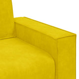 Ensemble de canapés 3 pcs avec coussins Jaune Velours
