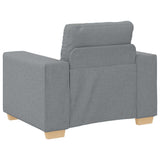 Ensemble de Canapés avec coussin avec oreiller Gris tissu