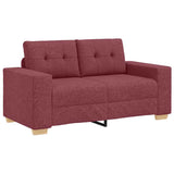 Ensemble de Canapés avec coussin avec oreiller Bordeaux tissu