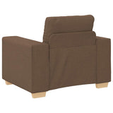 Ensemble de Canapés avec coussin avec oreiller Marron tissu