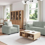 Ensemble de canapés 3 pcs avec coussins Gris clair Velours