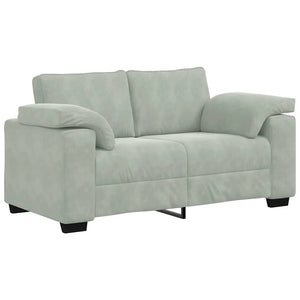 Ensemble de canapés 3 pcs avec coussins Gris clair Velours