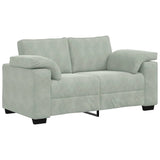 Ensemble de canapés 3 pcs avec coussins Gris clair Velours