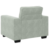 Ensemble de canapés 3 pcs avec coussins Gris clair Velours
