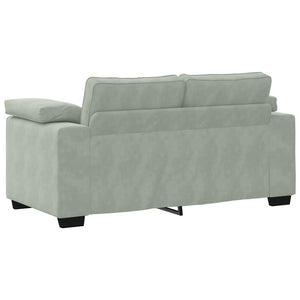 Ensemble de canapés 3 pcs avec coussins Gris clair Velours