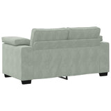 Ensemble de canapés 3 pcs avec coussins Gris clair Velours