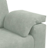 Ensemble de canapés 3 pcs avec coussins Gris clair Velours