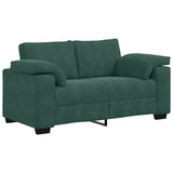 Ensemble de canapés 3 pcs avec coussins Vert foncé Velours