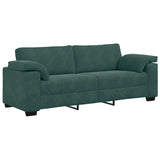 Ensemble de canapés 3 pcs avec coussins Vert foncé Velours