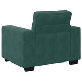 Ensemble de canapés 3 pcs avec coussins Vert foncé Velours