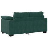 Ensemble de canapés 3 pcs avec coussins Vert foncé Velours