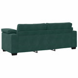 Ensemble de canapés 3 pcs avec coussins Vert foncé Velours