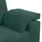 Ensemble de canapés 3 pcs avec coussins Vert foncé Velours