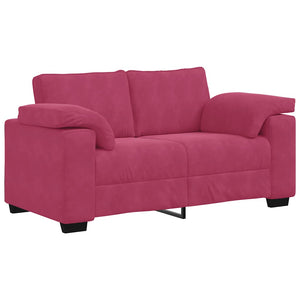 Ensemble de canapés 3 pcs avec coussins Rouge bordeaux Velours