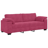 Ensemble de canapés 3 pcs avec coussins Rouge bordeaux Velours