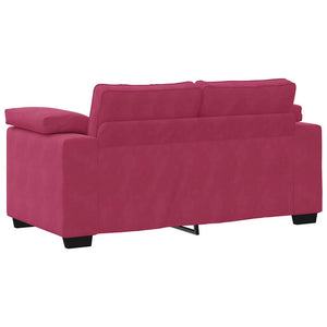 Ensemble de canapés 3 pcs avec coussins Rouge bordeaux Velours