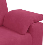 Ensemble de canapés 3 pcs avec coussins Rouge bordeaux Velours