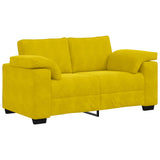 Ensemble de canapés 3 pcs avec coussins Jaune Velours