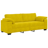 Ensemble de canapés 3 pcs avec coussins Jaune Velours