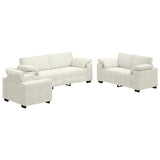 Ensemble de canapés 3 pcs avec coussins Crème Velours