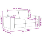 Canapé 2 pcs Beige Tissu en lin mélangé