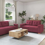 Ensemble de Canapés 2 pcs Bordeaux 221 x 78 x 80 cm Tissu