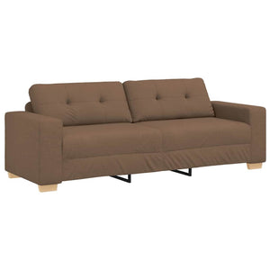 Ensemble de Canapés 2 pcs Marron 221 x 78 x 80 cm Tissu