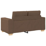 Ensemble de Canapés 2 pcs Marron 221 x 78 x 80 cm Tissu