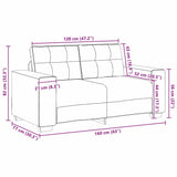 Ensemble de Canapés 2 pcs Marron 221 x 78 x 80 cm Tissu