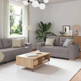 Ensemble de Canapés 2 pcs Taupe 221 x 78 x 80 cm Tissu