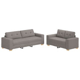 Ensemble de Canapés 2 pcs Taupe 221 x 78 x 80 cm Tissu