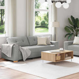 Ensemble de Canapés 2 pcs Gris 221 x 78 x 80 cm Tissu