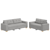 Ensemble de Canapés 2 pcs Gris 221 x 78 x 80 cm Tissu