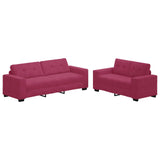 Ensemble de Canapés 2 pcs Rouge bordeaux 221 x 78 x 80 cm