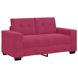 Ensemble de Canapés 2 pcs Rouge bordeaux 221 x 78 x 80 cm