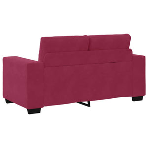Ensemble de Canapés 2 pcs Rouge bordeaux 221 x 78 x 80 cm