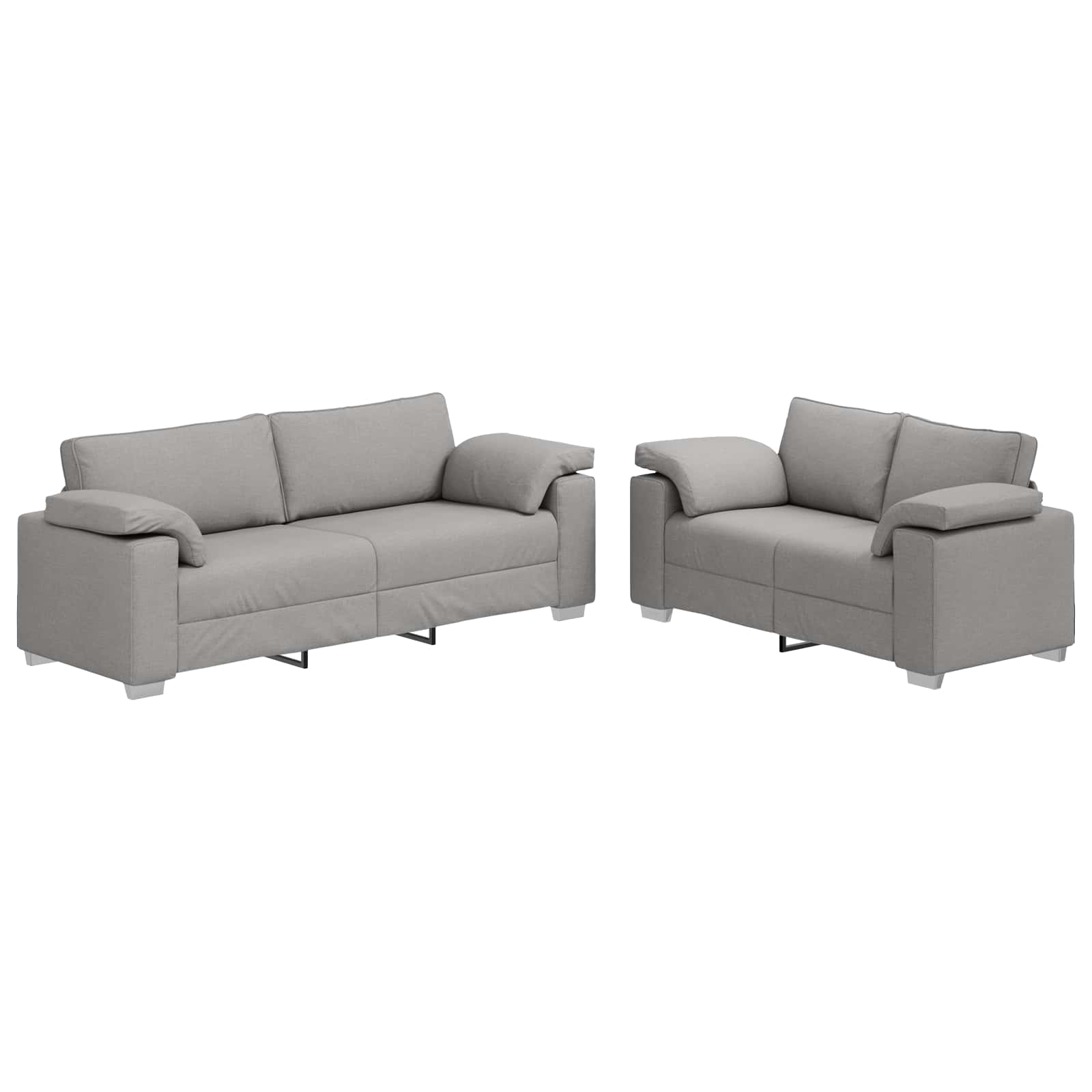 Ensemble de Canapés 2 pcs Gris nuage 219 x 77 x 82 cm tissu