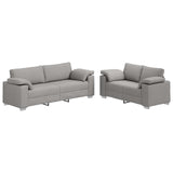 Ensemble de Canapés 2 pcs Gris nuage 219 x 77 x 82 cm tissu