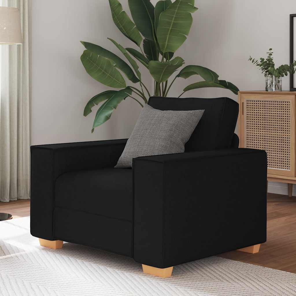 Canapé Fauteuil Noir 60 cm Tissu