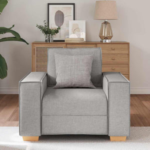 Canapé Fauteuil Gris Nuage 60 cm Tissu
