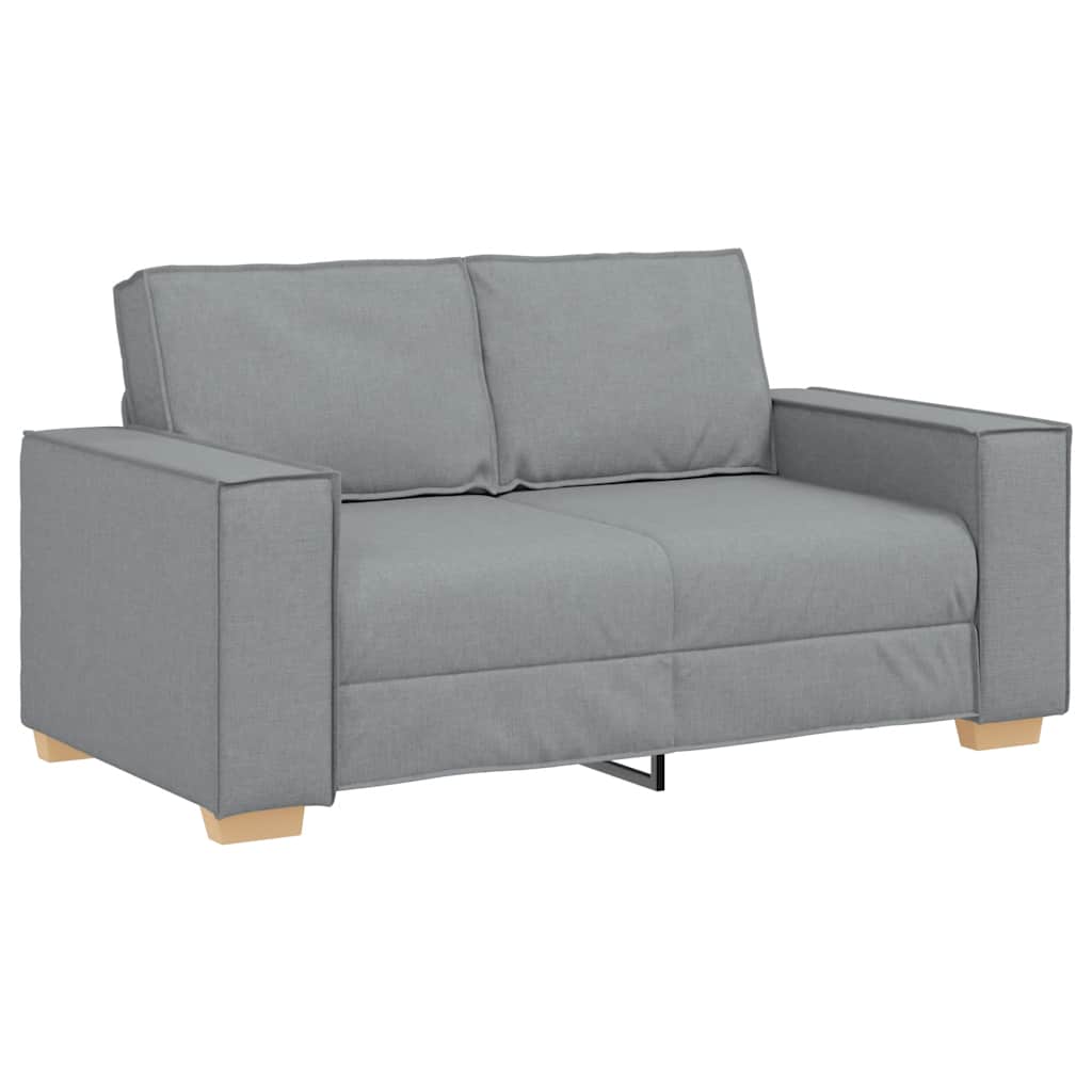 Canapé 2 places Gris clair 120 cm Tissu