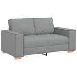 Canapé 2 places Gris clair 120 cm Tissu