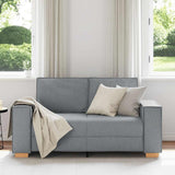 Canapé 2 places Gris clair 120 cm Tissu
