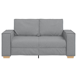 Canapé 2 places Gris clair 120 cm Tissu