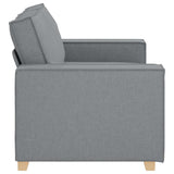 Canapé 2 places Gris clair 120 cm Tissu