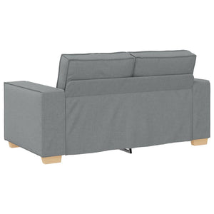 Canapé 2 places Gris clair 120 cm Tissu
