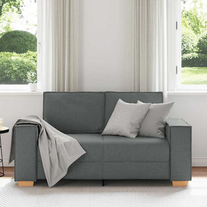 Canapé 2 places Gris foncé 120 cm Tissu