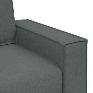 Canapé 2 places Gris foncé 120 cm Tissu