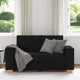 Canapé 2 places Noir 120 cm Tissu