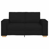 Canapé 2 places Noir 120 cm Tissu
